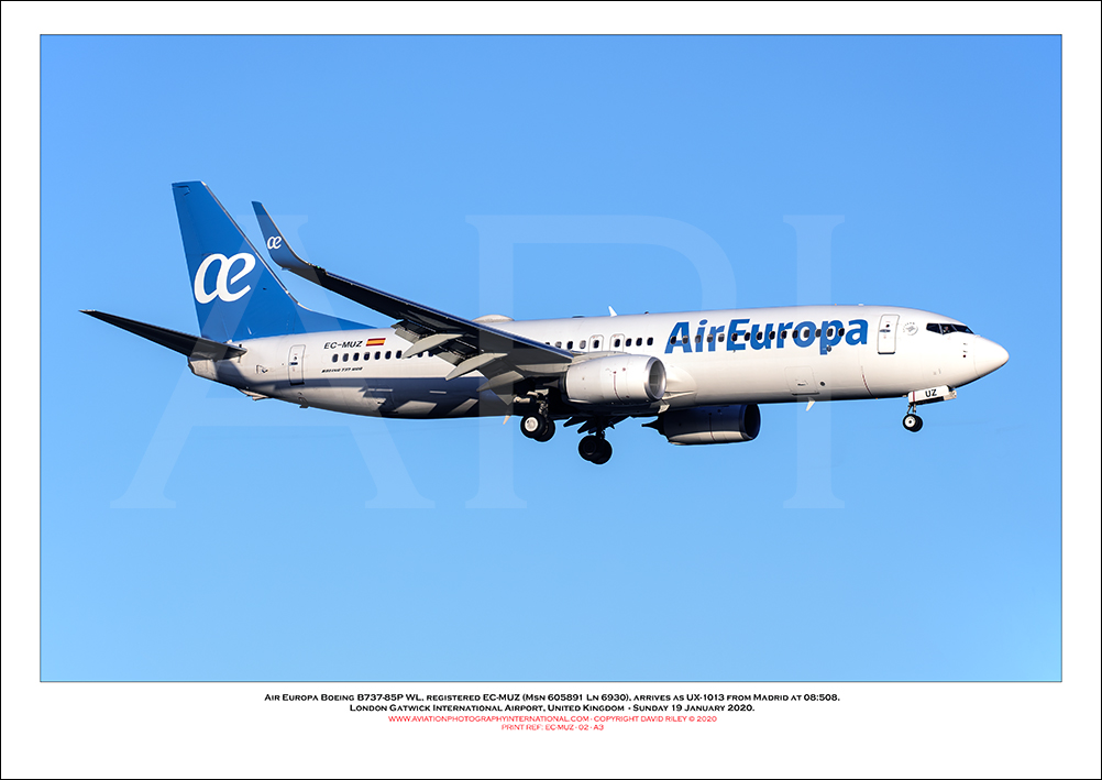 EC-MUZ - Air Europa Boeing 737-88P WL (Msn  60589 Ln 6930)  - 02