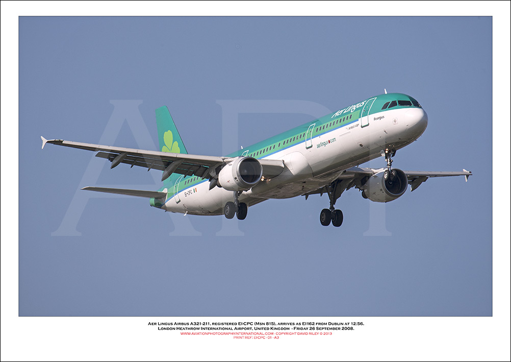 EI-CPC - Aer Lingus  Airbus A321-211, (Msn 815) - 01