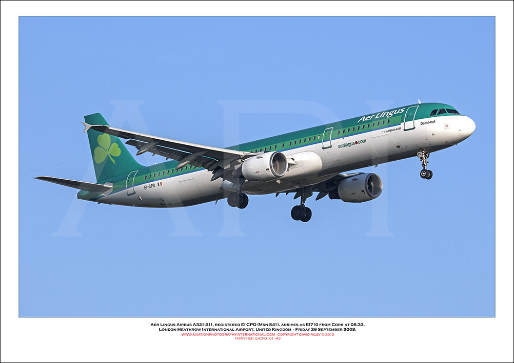 EI-CPD - Aer Lingus  Airbus A321-211, (Msn 841) - 01