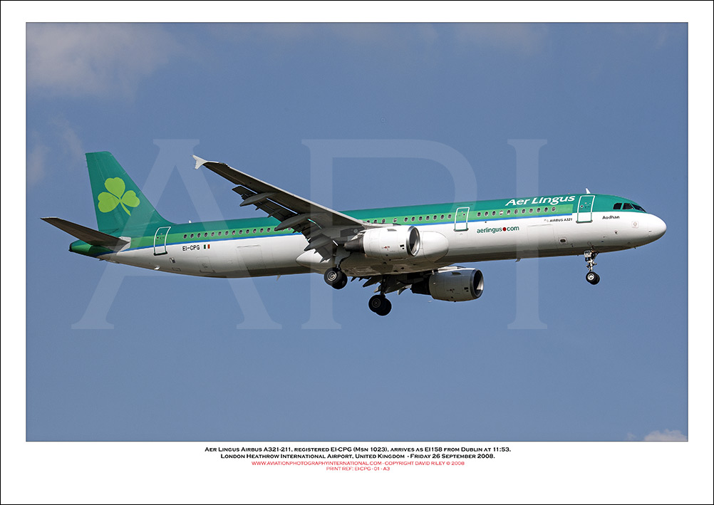 EI-CPG - Aer Lingus  Airbus A321-211, (Msn 1023) - 01