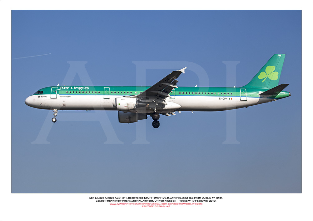 EI-CPH - Aer Lingus  Airbus A321-211, (Msn 1094) - 01