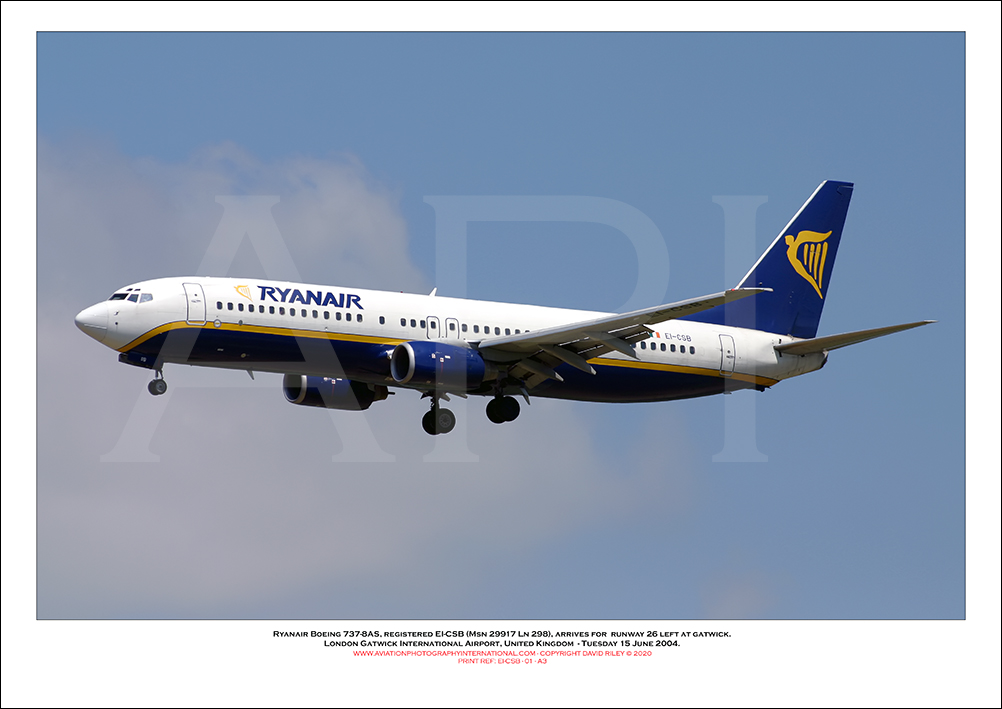 EI-CSB - Ryanair Boeing 737-8AS   (Msn 29917 Ln 298) - 01