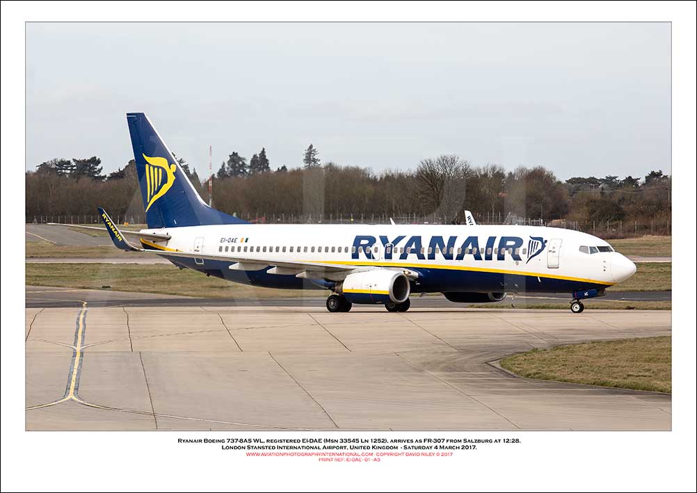 EI-DAE - Ryanair Boeing 737-8AS WL  (Msn33545 Ln 1252) - 01