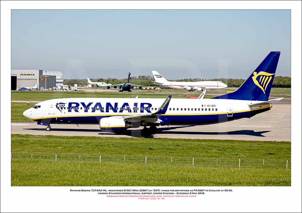 EI-DCI - Ryanair Boeing 737-8AS WL  (Msn 33567 Ln 1547) - 01