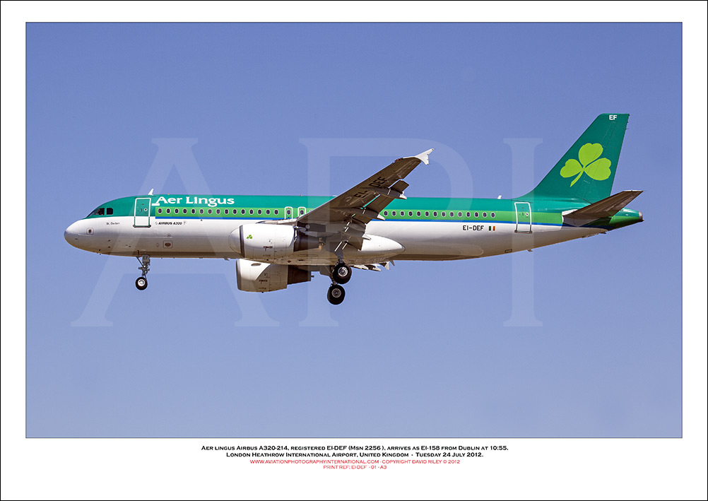 EI-DEF - Aer Lingus  Airbus A320-214, (Msn 2256) - 01