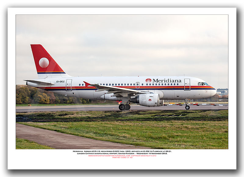 EI-DEZ - Meridiana  Airbus A319-112  (Msn 1283) - 01