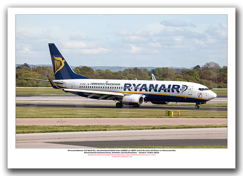 EI-DHS - Ryanair Boeing 737-8AS WL  (Msn 33580 Ln 1807) - 01