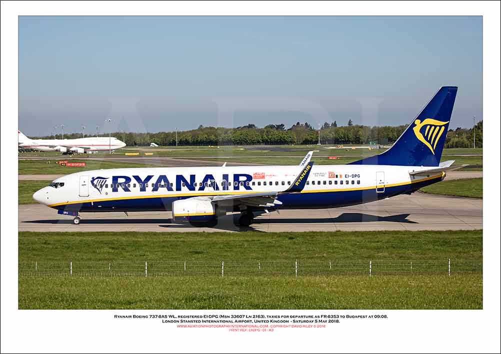 EI-DPG - Ryanair Boeing 737-8AS WL  (Msn 33607 Ln 2163) - 01