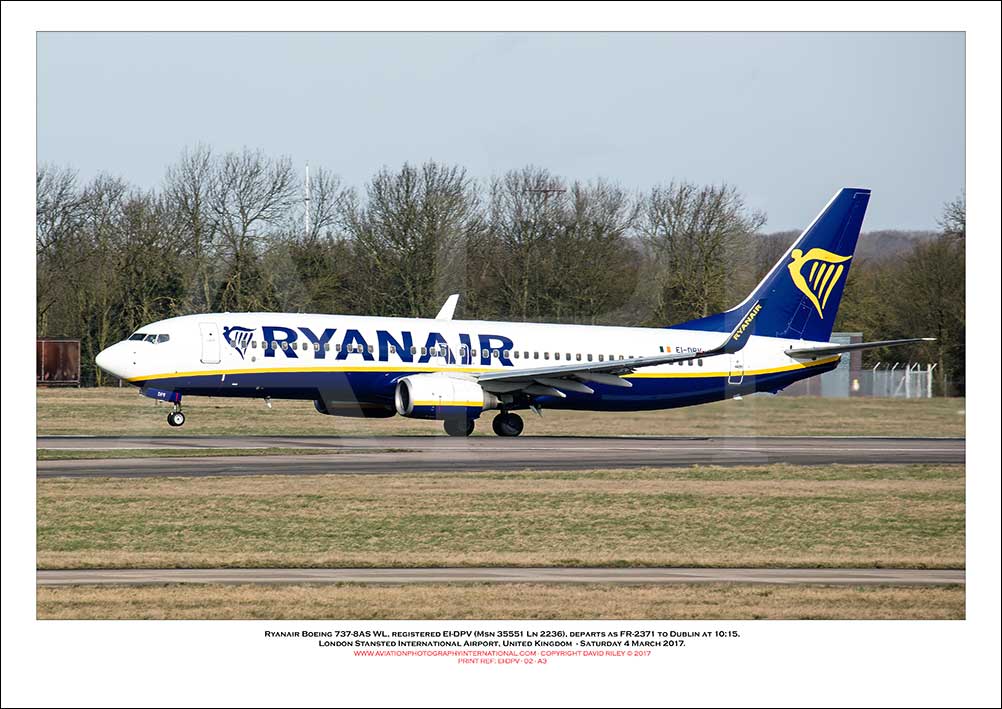 EI-DPV - Ryanair Boeing 737-8AS WL  (Msn 35551 Ln 2236) - 02