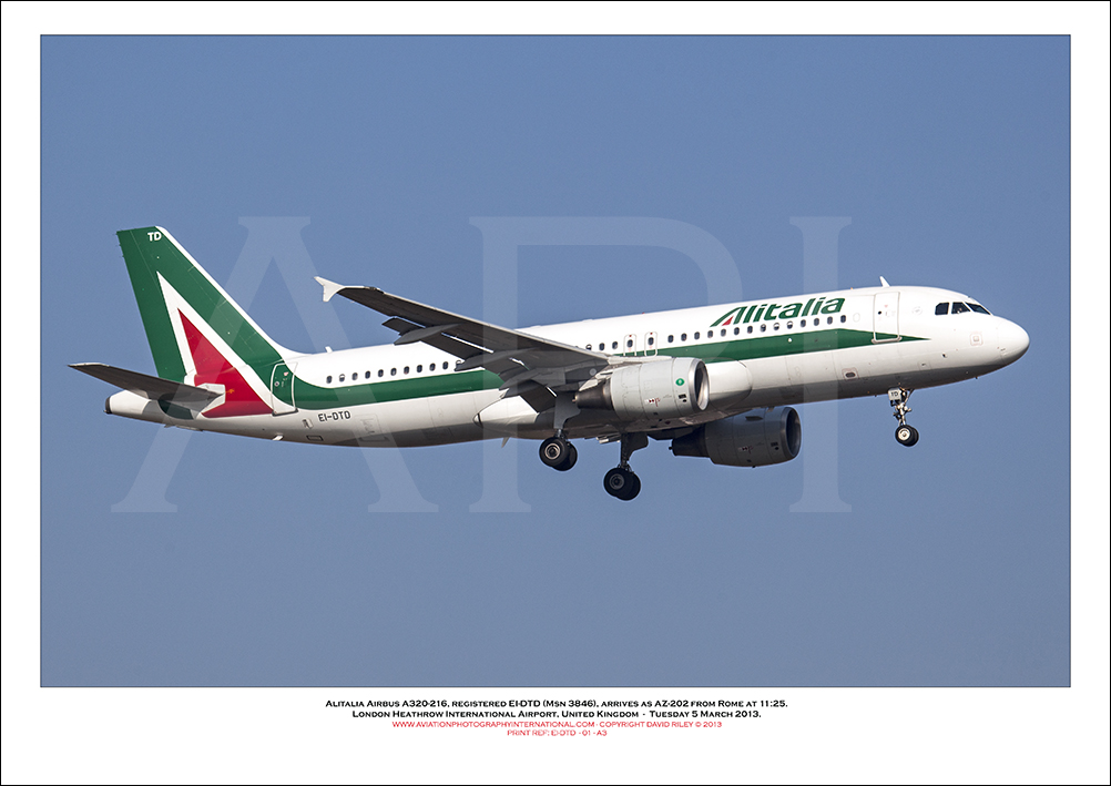 EI-DTD - Alitalia Airbus A320-216 (Msn 3846) - 01