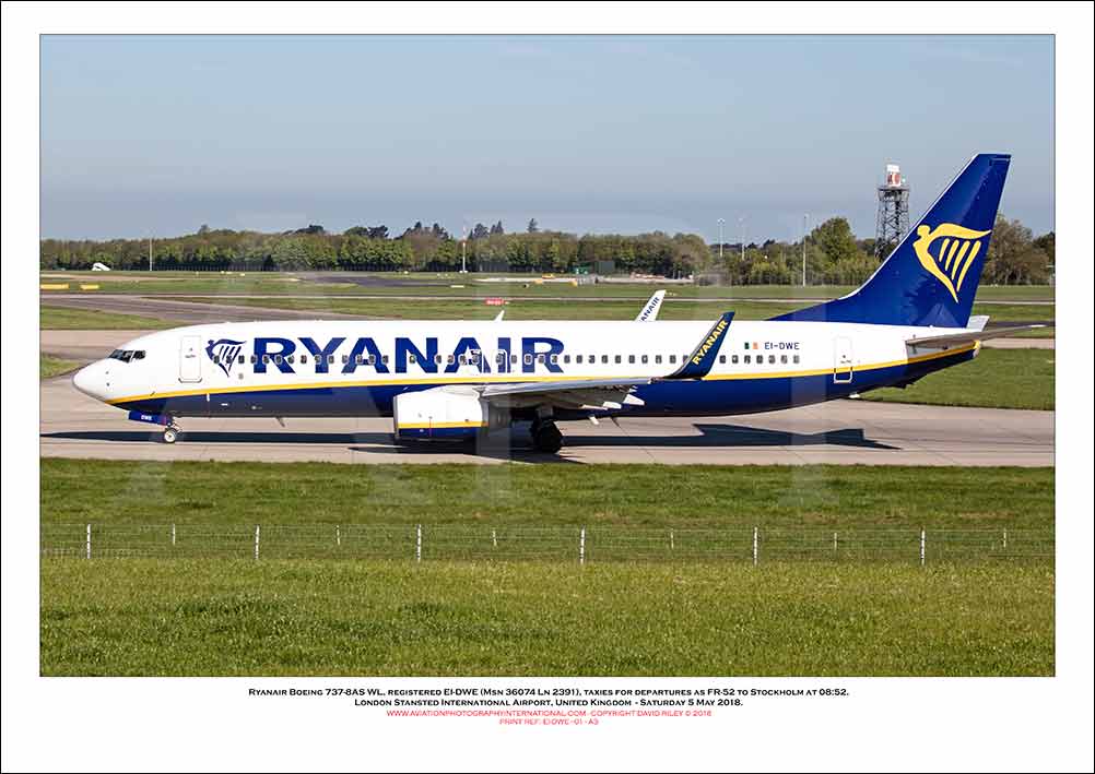EI-DWE - Ryanair Boeing 737-8AS WL  (Msn 36074 Ln 2391) - 01