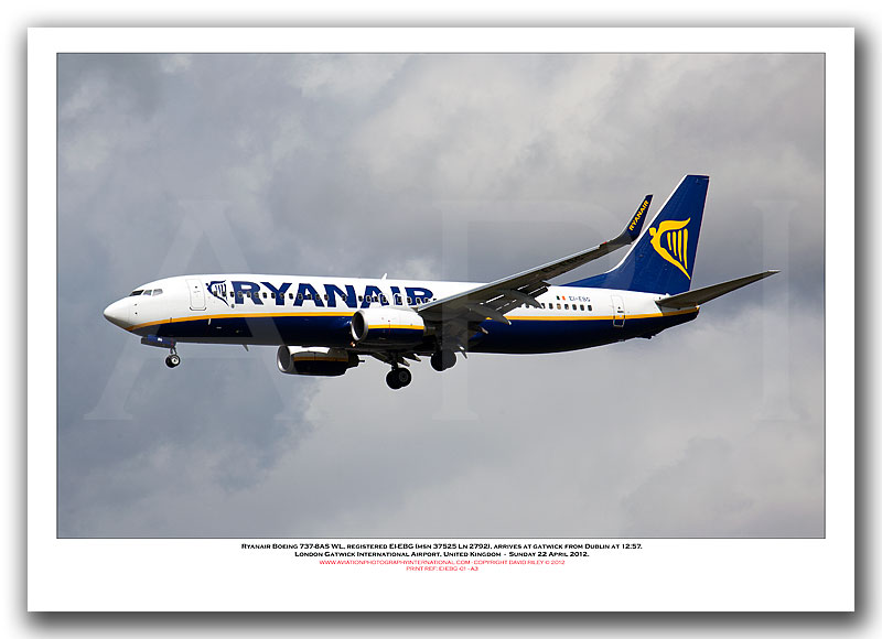 EI-EBG - Ryanair Boeing 737-8AS WL  (Msn 37525 Ln 2792) - 01