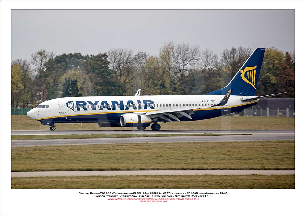 EI-EBH - Ryanair Boeing 737-8AS WL  (Msn 37526 Ln 2797) - 01