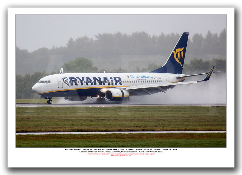 EI-EBK - Ryanair Boeing 737-8AS WL  (Msn 37528 Ln 2807) - 01