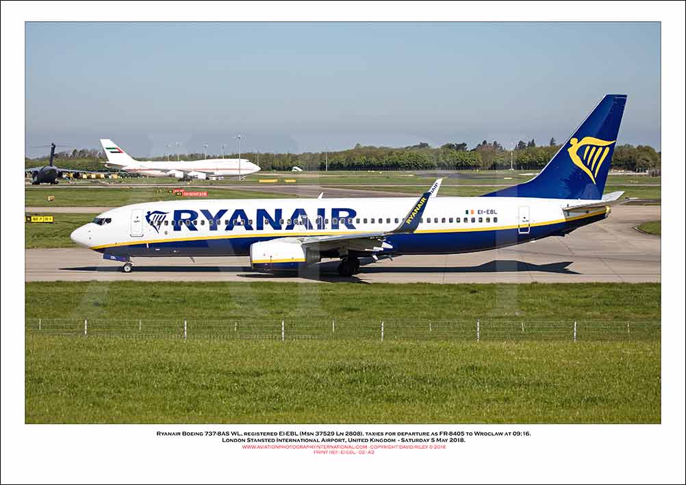EI-EBL - Ryanair Boeing 737-8AS WL  (Msn 37529 Ln 2808) - 02