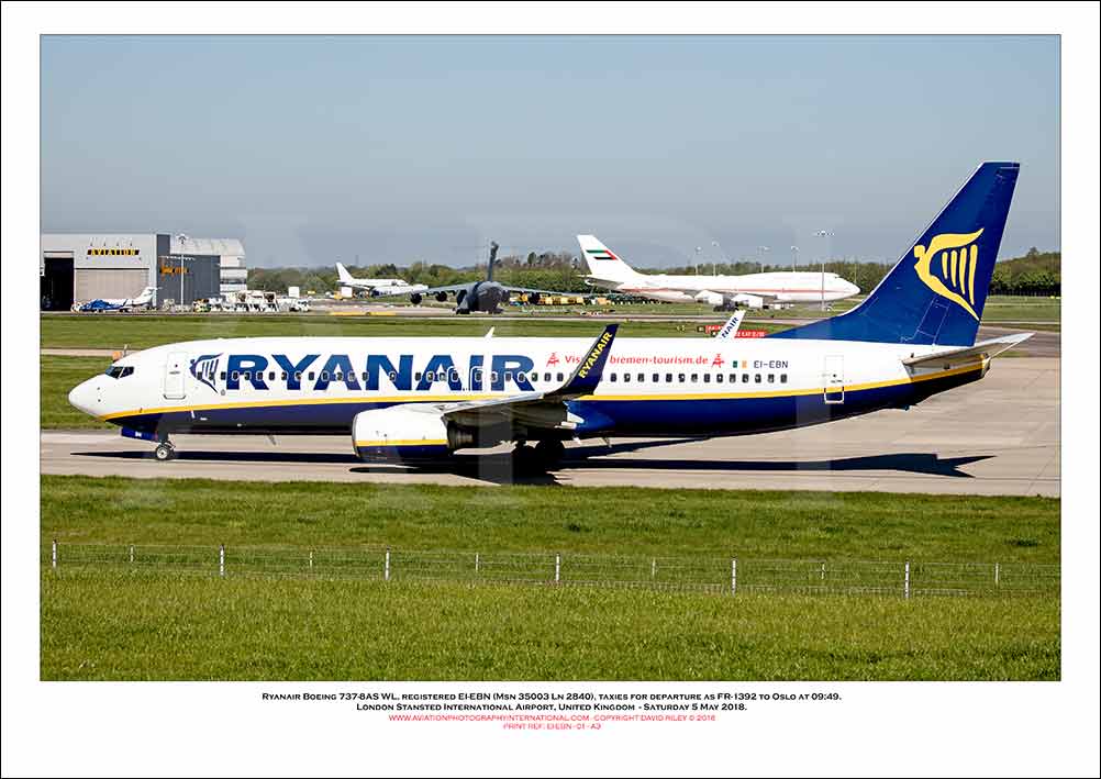 EI-EBN - Ryanair Boeing 737-8AS WL  (Msn 35003 Ln 2840) - 01
