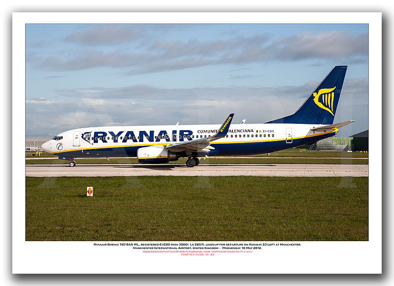 EI-EBS - Ryanair Boeing 737-8AS WL  (Msn 35001 Ln 2857) - 01