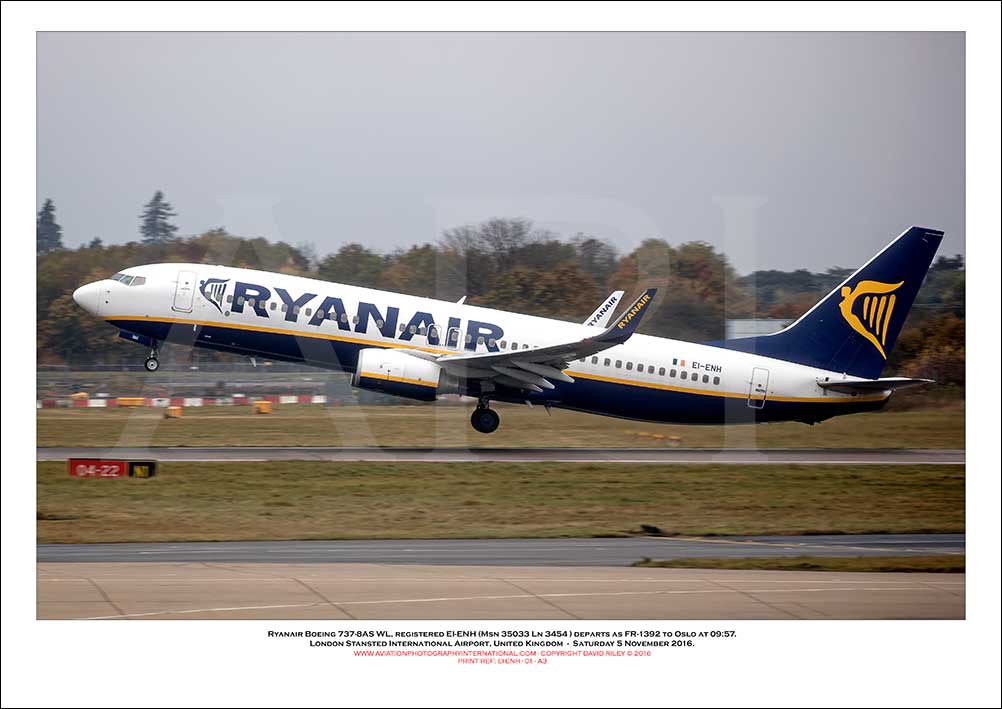 EI-ENH - Ryanair Boeing 737-8AS WL  (Msn 35033 Ln 3454) - 01