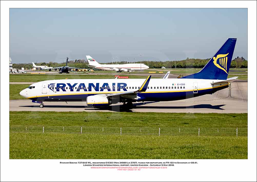 EI-ESO - Ryanair Boeing 737-8AS WL  (Msn 34989 Ln 3787) - 02