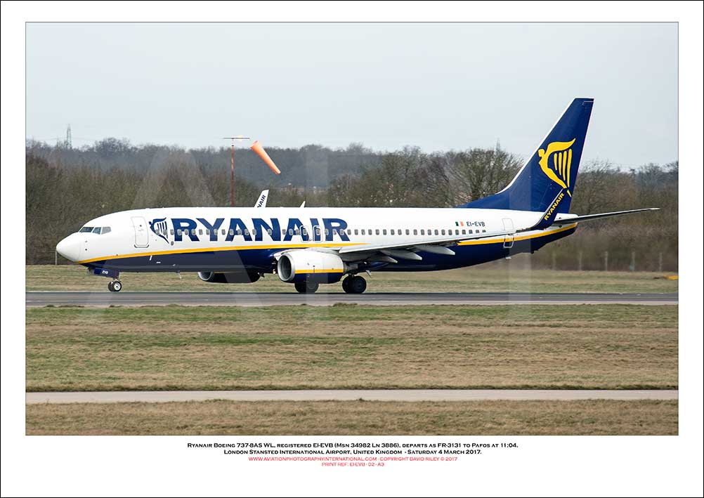 EI-EVB - Ryanair Boeing 737-8AS WL  (Msn 34982 Ln 3886) - 02
