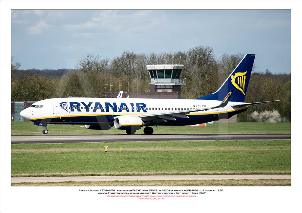 EI-EVE - Ryanair Boeing 737-8AS WL  (Msn 35035 Ln 3920) - 01
