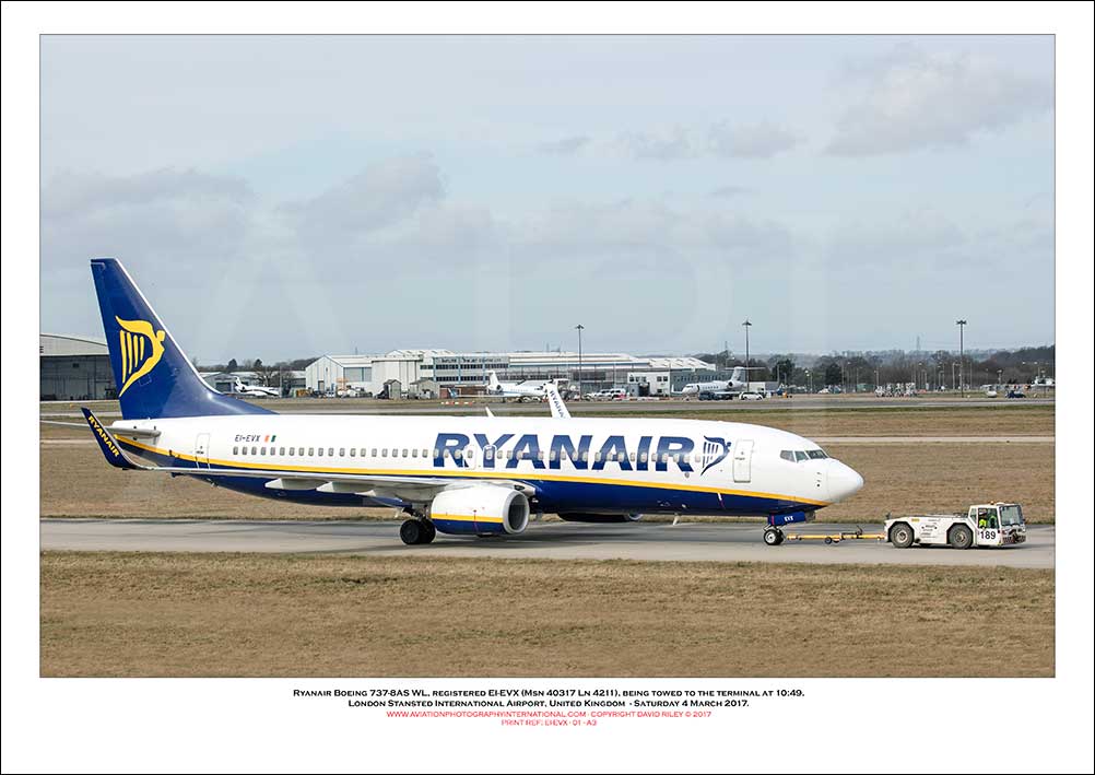EI-EVX - Ryanair Boeing 737-8AS WL  (Msn 40317 Ln 4211) - 01