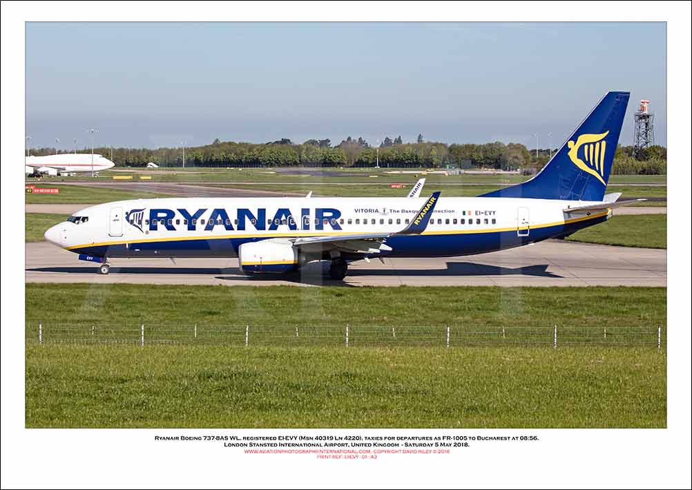 EI-EVY - Ryanair Boeing 737-8AS WL  (Msn 40319 Ln 4220) - 01