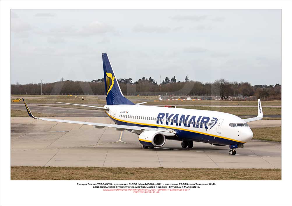 EI-FEG - Ryanair Boeing 737-8KN WL  (Msn 44688 Ln 5111) - 01