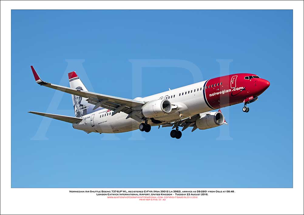 EI-FHA - Norwegian Air Shuttle Boeing 737-8JP WL (Msn 39012 Ln 3982) - 01