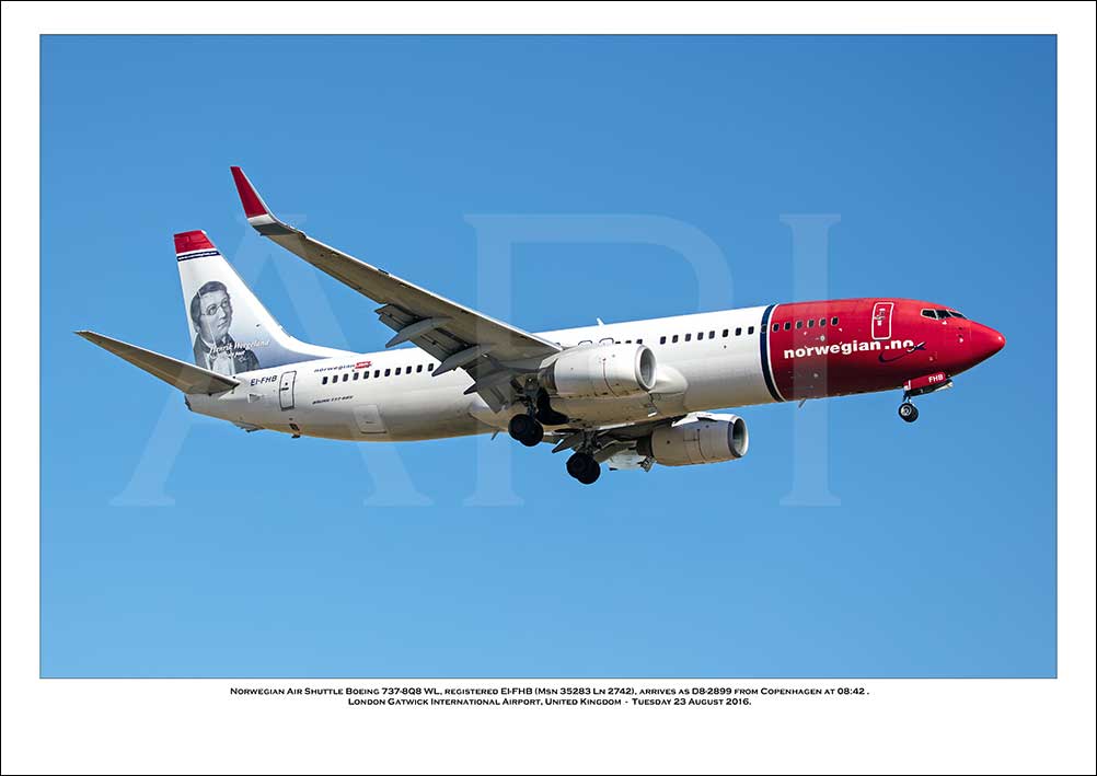 EI-FHB - Norwegian Air Shuttle Boeing 737-8Q8 WL (Msn 35283 Ln 2742) - 01