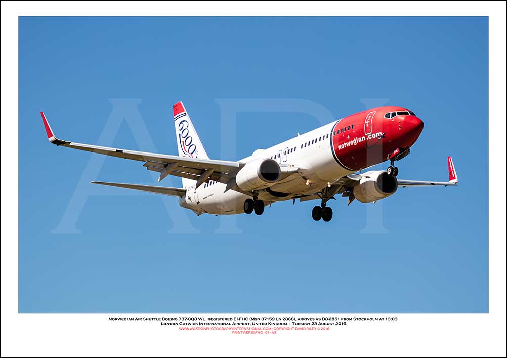 EI-FHC - Norwegian Air Shuttle Boeing 737-8Q8 WL (Msn 37159 Ln 2868) - 01