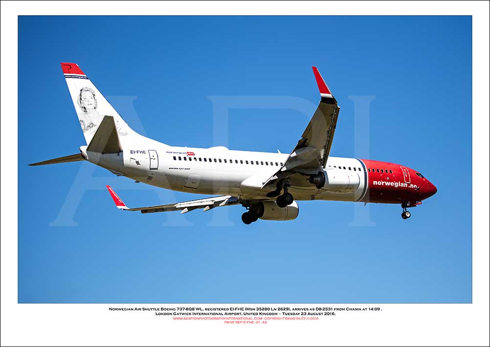 EI-FHE - Norwegian Air Shuttle Boeing 737-8JP WL (Msn 35280 Ln 2629) - 01
