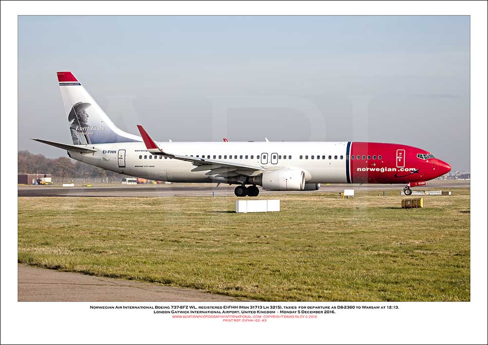 EI-FHH - Norwegian Air Shuttle Boeing 737-8FZ WL (Msn 31713 Ln 3215) - 02