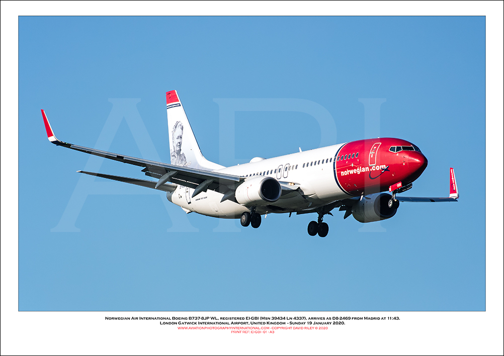 EI-GBI - Norwegian Air International Boeing 737-8JP WL (Msn 39434 Ln 4337) - 01