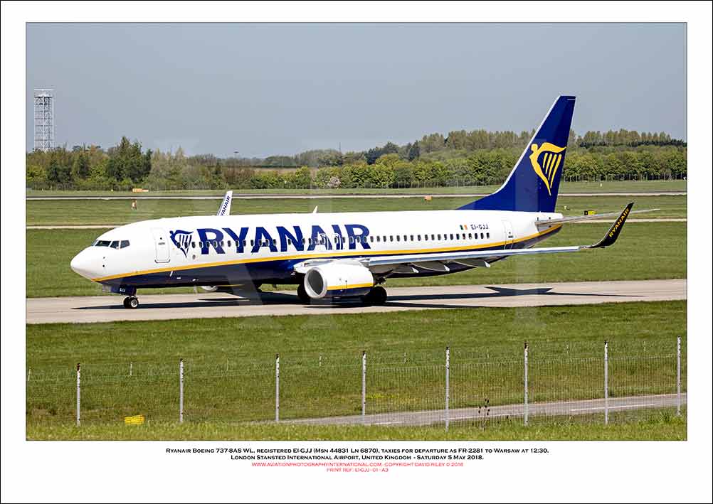 EI-GJJ - Ryanair Boeing 737-8AS WL  (Msn 44831 Ln 6870) - 01