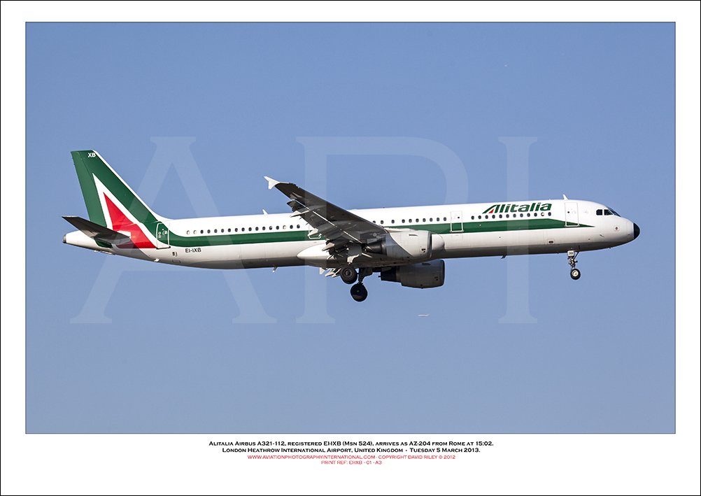 EI-IXB- Alitalia Airbus A321-112  (Msn 524) - 01
