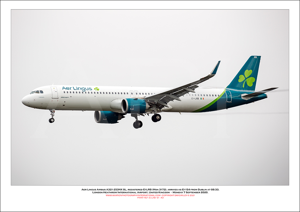 EI-LRB - Aer Lingus  Airbus  A321-253NX SL, (Msn 3172) - 01