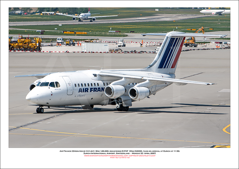 EI-PAT - Air France (Operated by Cityjet) BAe 146-200 (Msn E2030) - 01