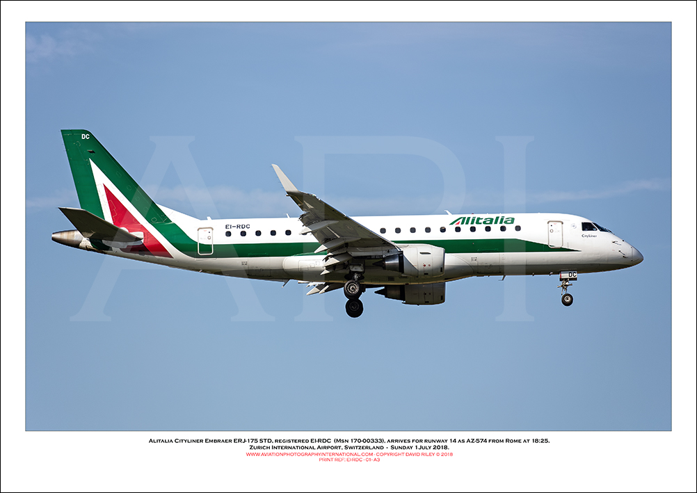 EI-RDC - Alitalia Cityliner Embraer ERJ-175 STD (Msn 170-00333) - 01