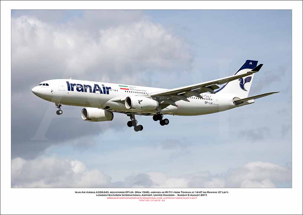 EP-IJA - Iran Air Airbus  A330-243 (Msn 1540) - 01