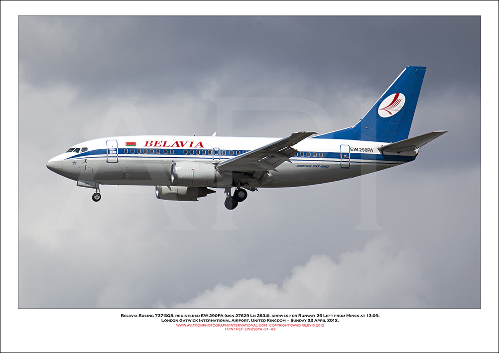 EW-290PA - Belavia Boeing 737-5Q8 (Msn 27629 Ln 2834) - 01
