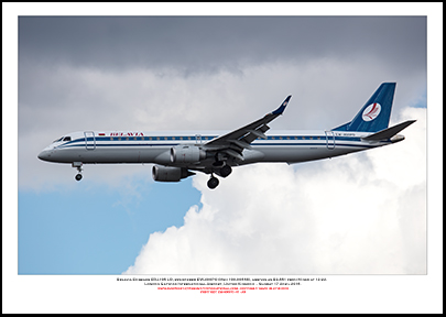 EW-400PO - Belavia Embraer ERJ-195 LR, (Msn 190-00668) - 01
