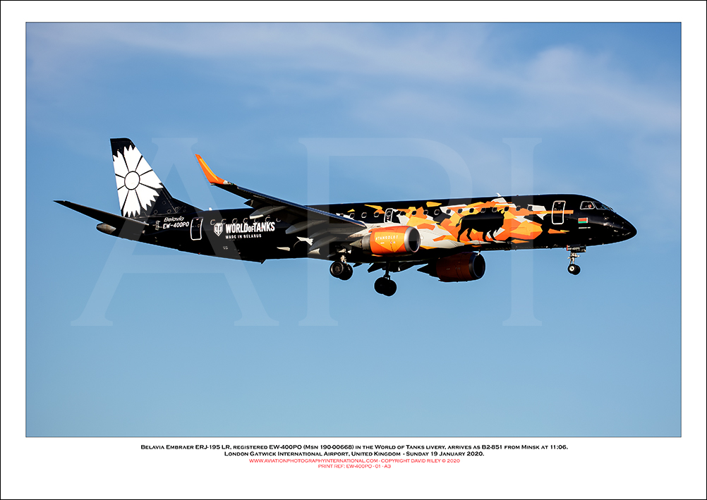 EW-400PO - Belavia Embraer ERJ-195 LR, World of Tanks livery (Msn 190-00668) - 02