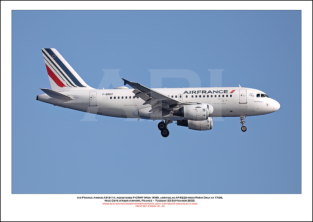 F-GRHY - Air France Airbus A319-111 (Msn 1616)  - 01