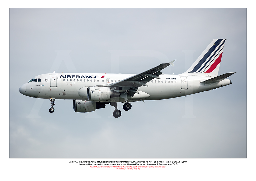 F-GRXD - Air France Airbus A319-111 (Msn 1699)  - 02