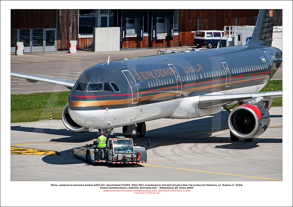 F-GTAF - Royal Jordanian Airbus A321-211  (Msn 761) - 01