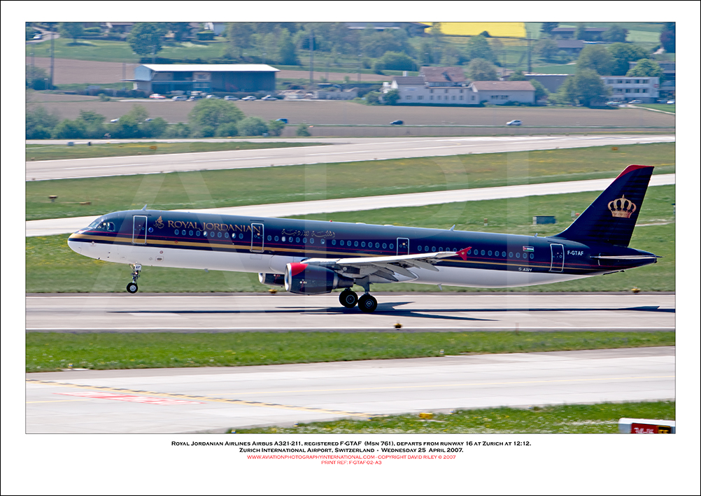 F-GTAF - Royal Jordanian Airbus A321-211  (Msn 761) - 02