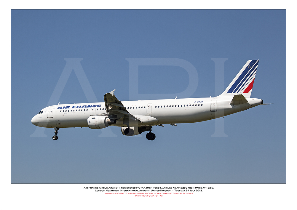 F-GTAK - Air France Airbus A321-211 (Msn 1658)  - 01