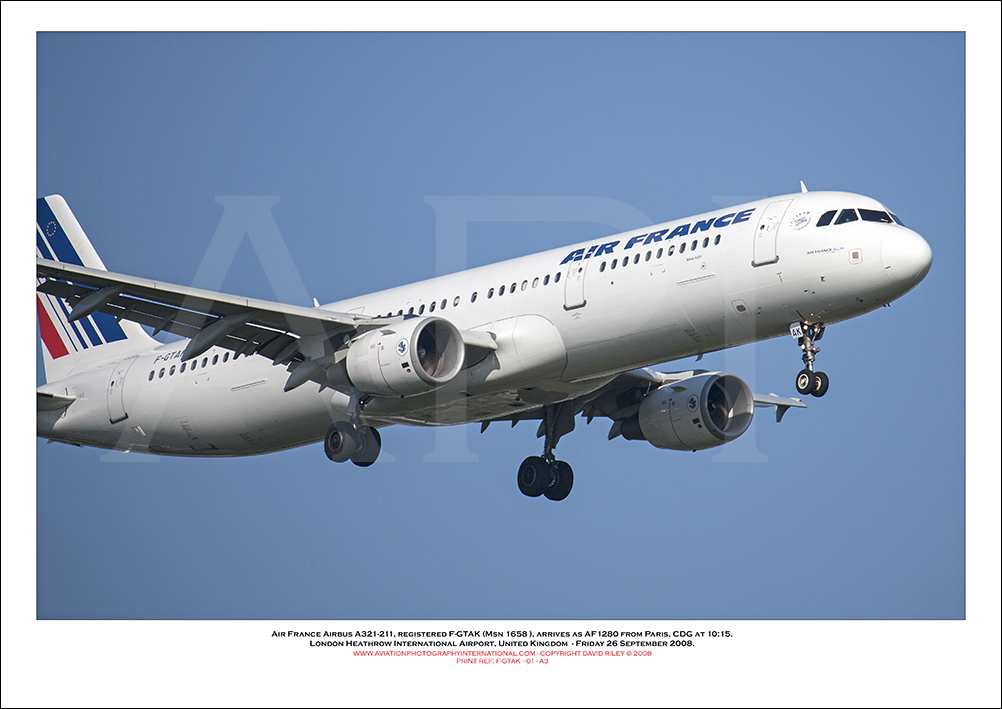 F-GTAK - Air France Airbus A321-211 (Msn 1658)  - 03