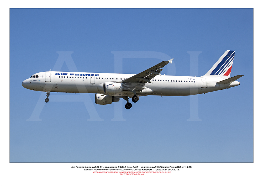 F-GTAS - Air France Airbus A321-211 (Msn 3419)  - 01